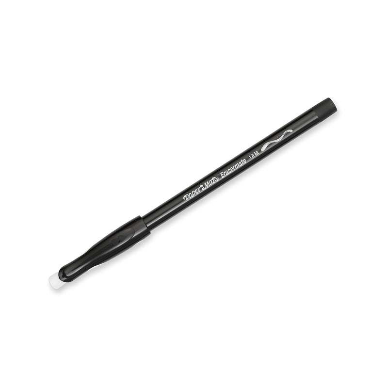 Paper Mate EraserMate Erasable Pen, Medium Point, Black, Box of 12 - Image 3